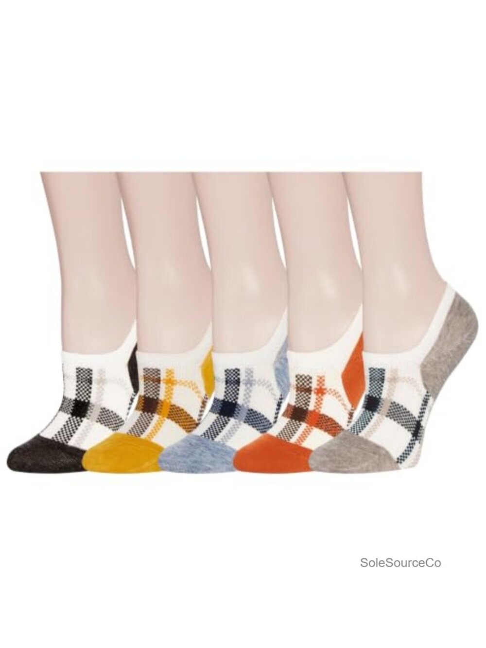 No Show Socks Womens Low Cut Cotton Anti-Slip Liner Socks 5 Pack